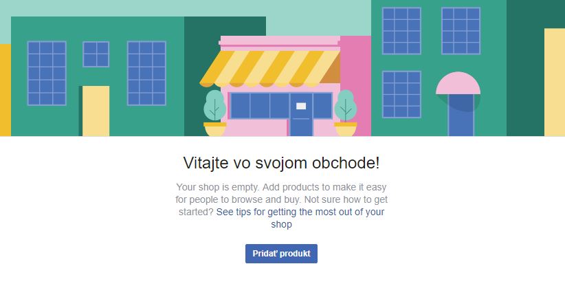 Facebook Obchod - obchod vytvorený Facebook Obchod - obchod vytvorený